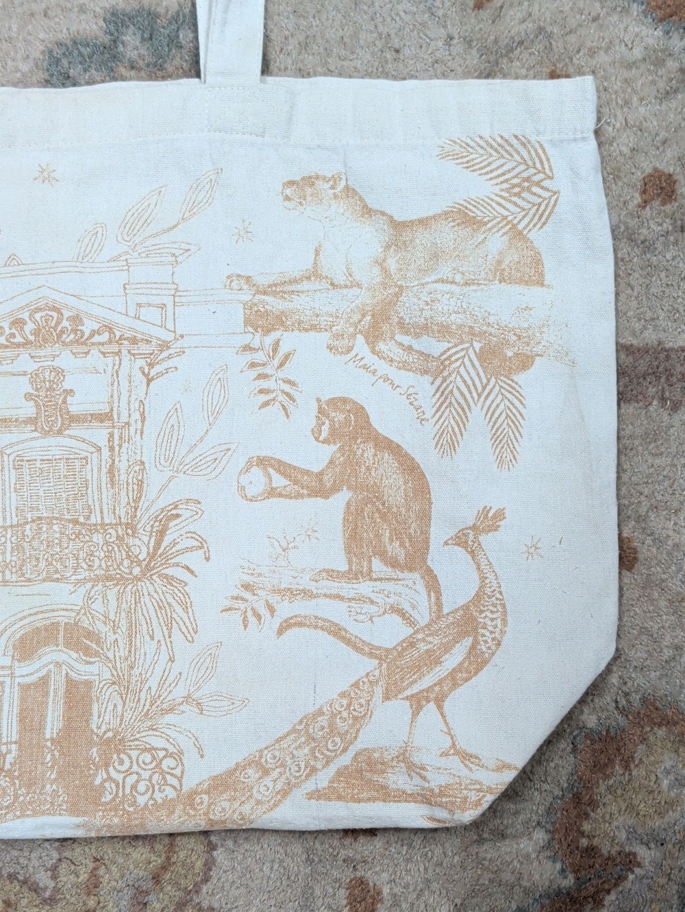 Sezane Canvas Exotic Jungle Animal Tote - Picture 2 of 7